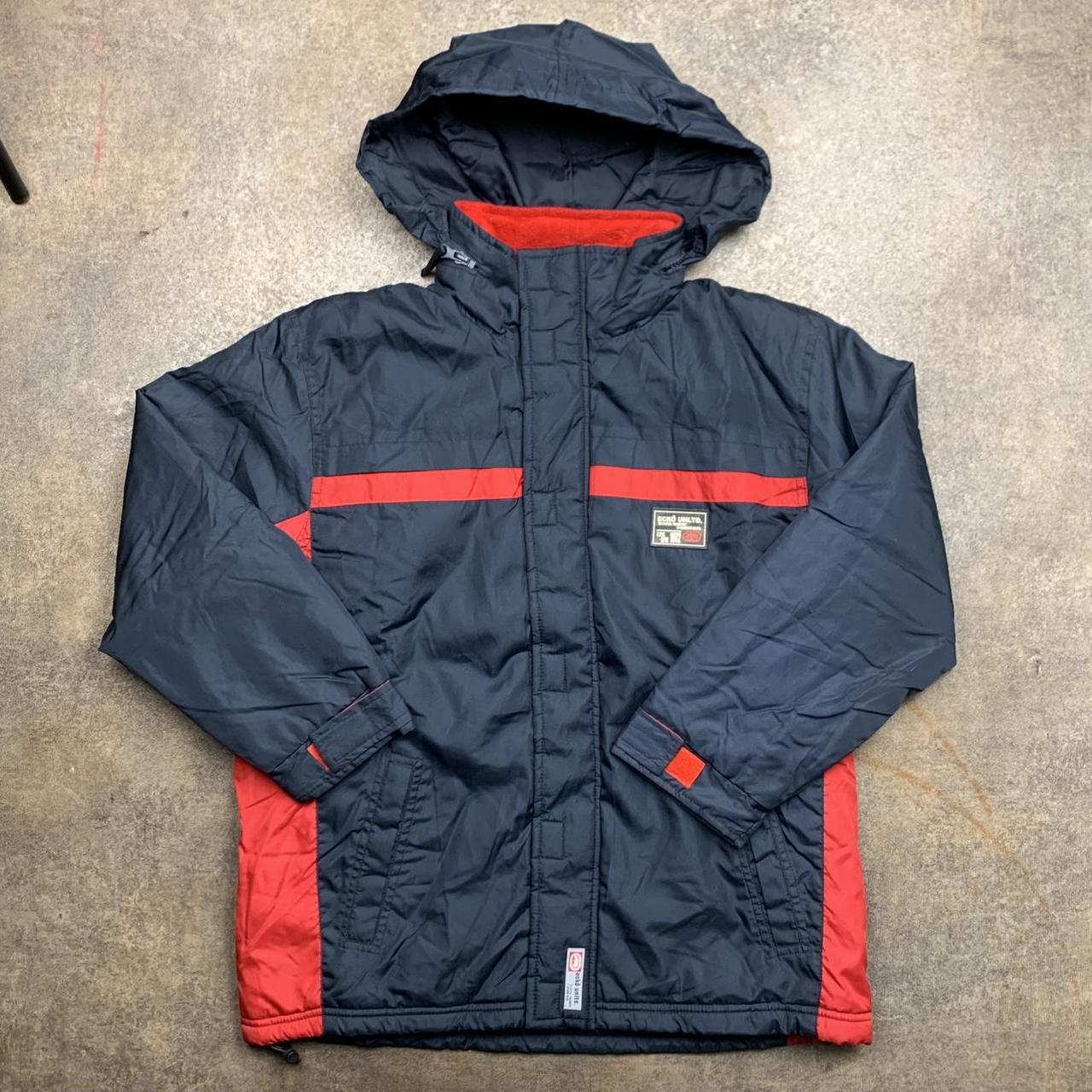 Ecko Unltd. 00s black red graphic lined jacket