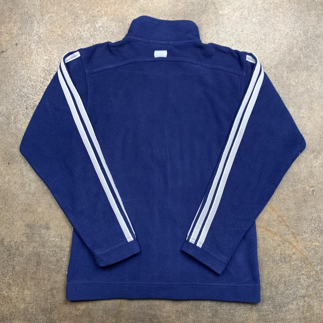 Adidas 00s graphic navy white fleece sweater