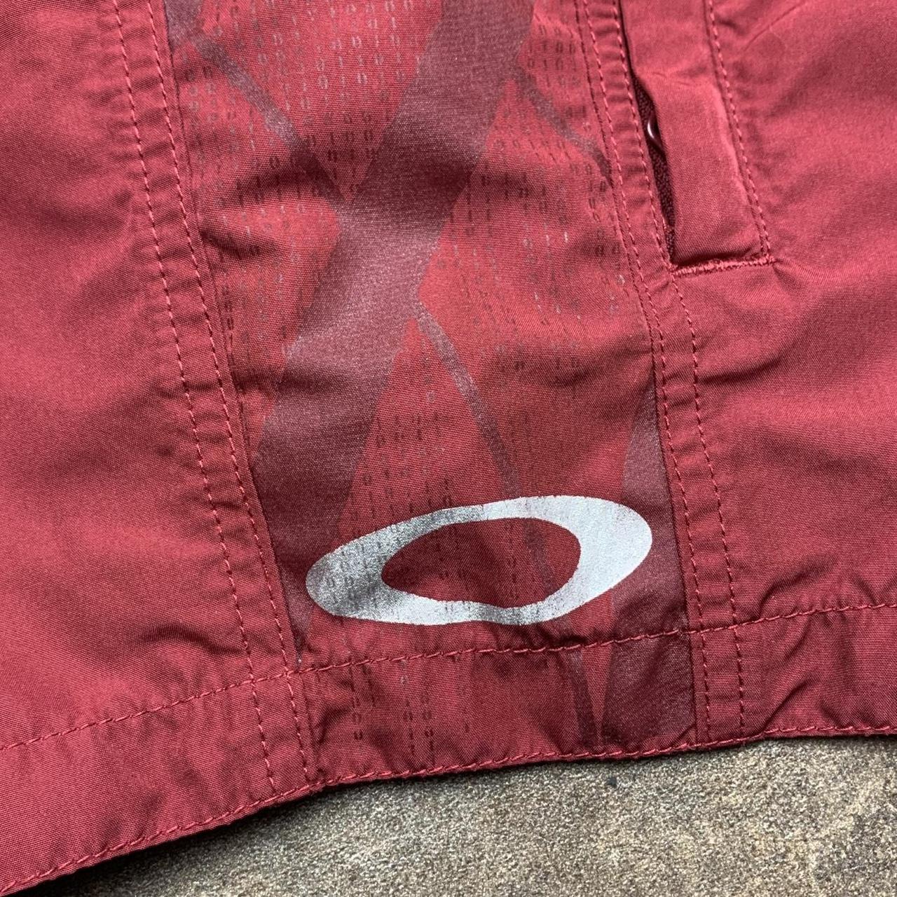 Oakley Software 00s graphic red baggy cargo shorts