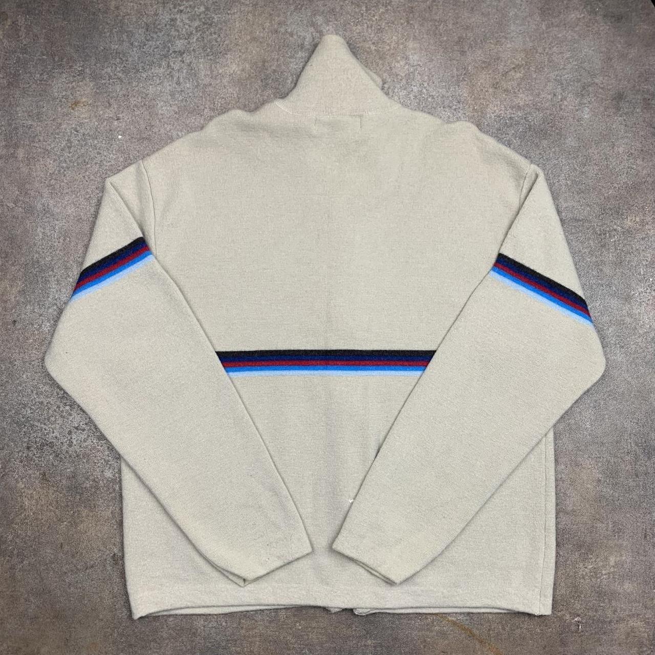 French Connection 00s cream wool zip sweater