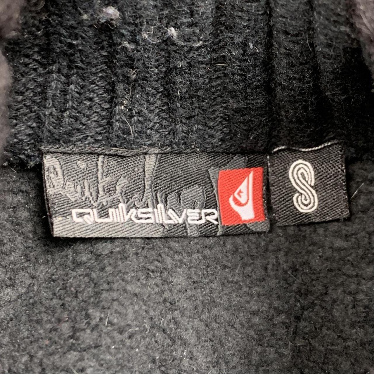 Quiksilver 00s graphic black grey knit fleece jacket