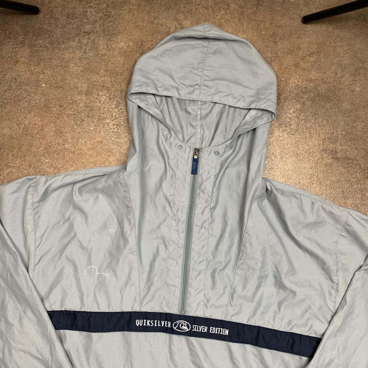 Quiksilver Silver Edition 90s light grey windbreaker jacket
