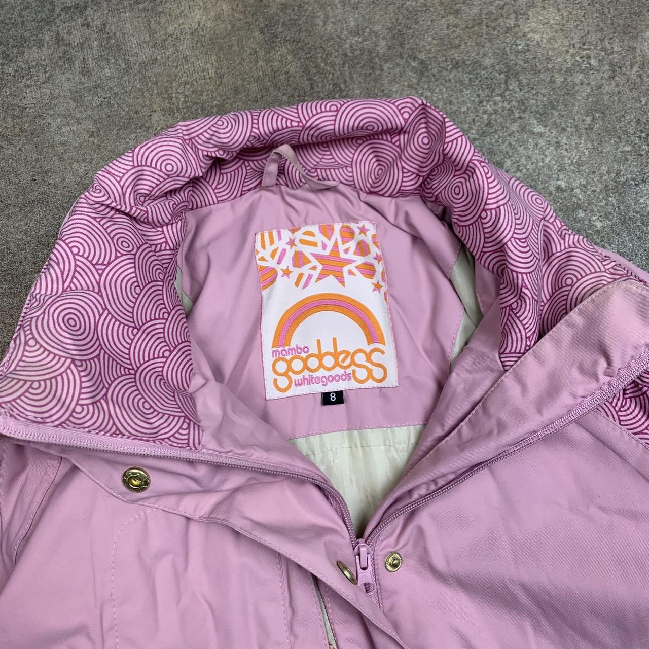 Mambo 90s Goddess pink graphic ski jacket