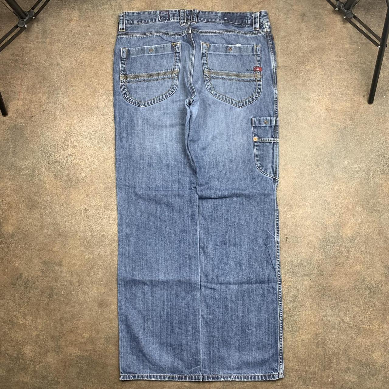 Quiksilver 00s baggy blue carpenter denim jeans