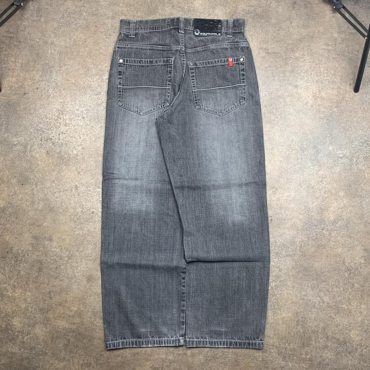 Southpole 00s red tab black grey baggy denim jeans