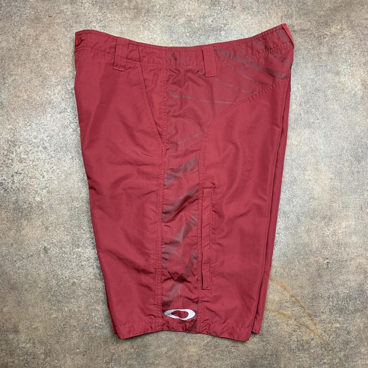 Oakley Software 00s graphic red baggy cargo shorts
