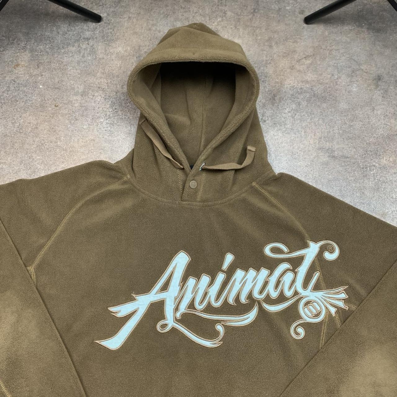 Animal 00s brown graphic baggy hoodie