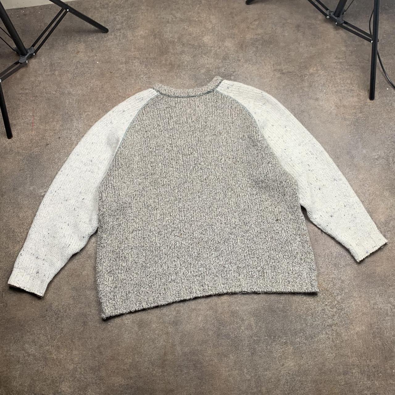 O’Neill 00s chunky knit grey white sweater