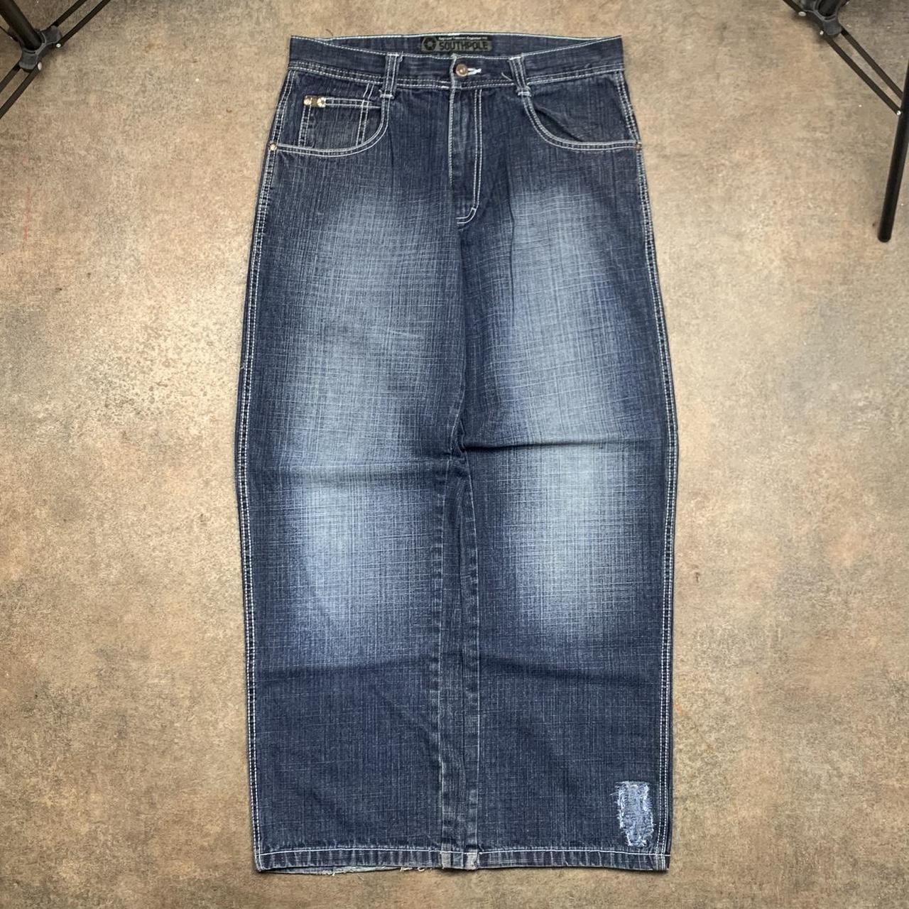 Southpole 00s navy baggy faded denim jeans