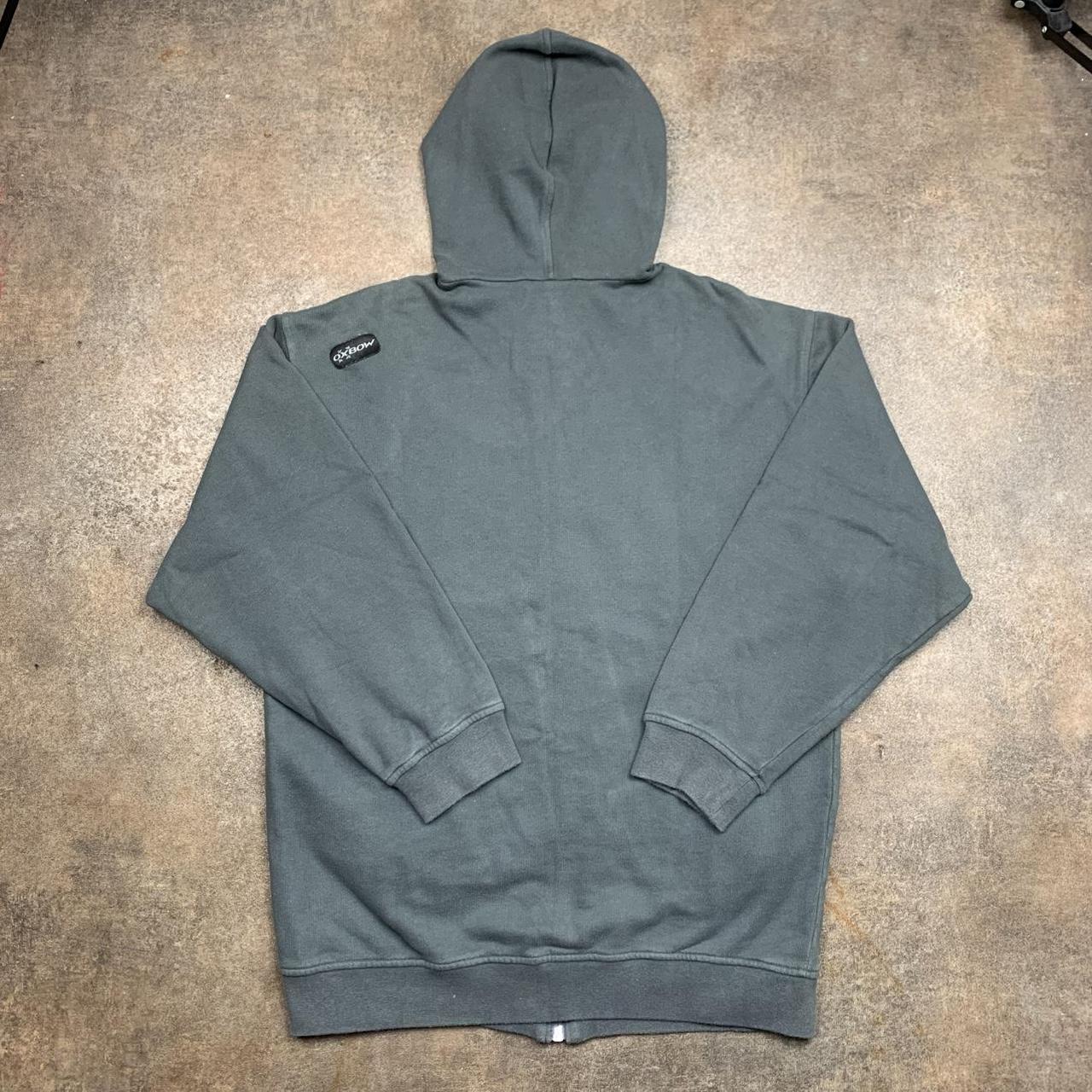 Oxbow 00s graphic baggy blue zip hoodie