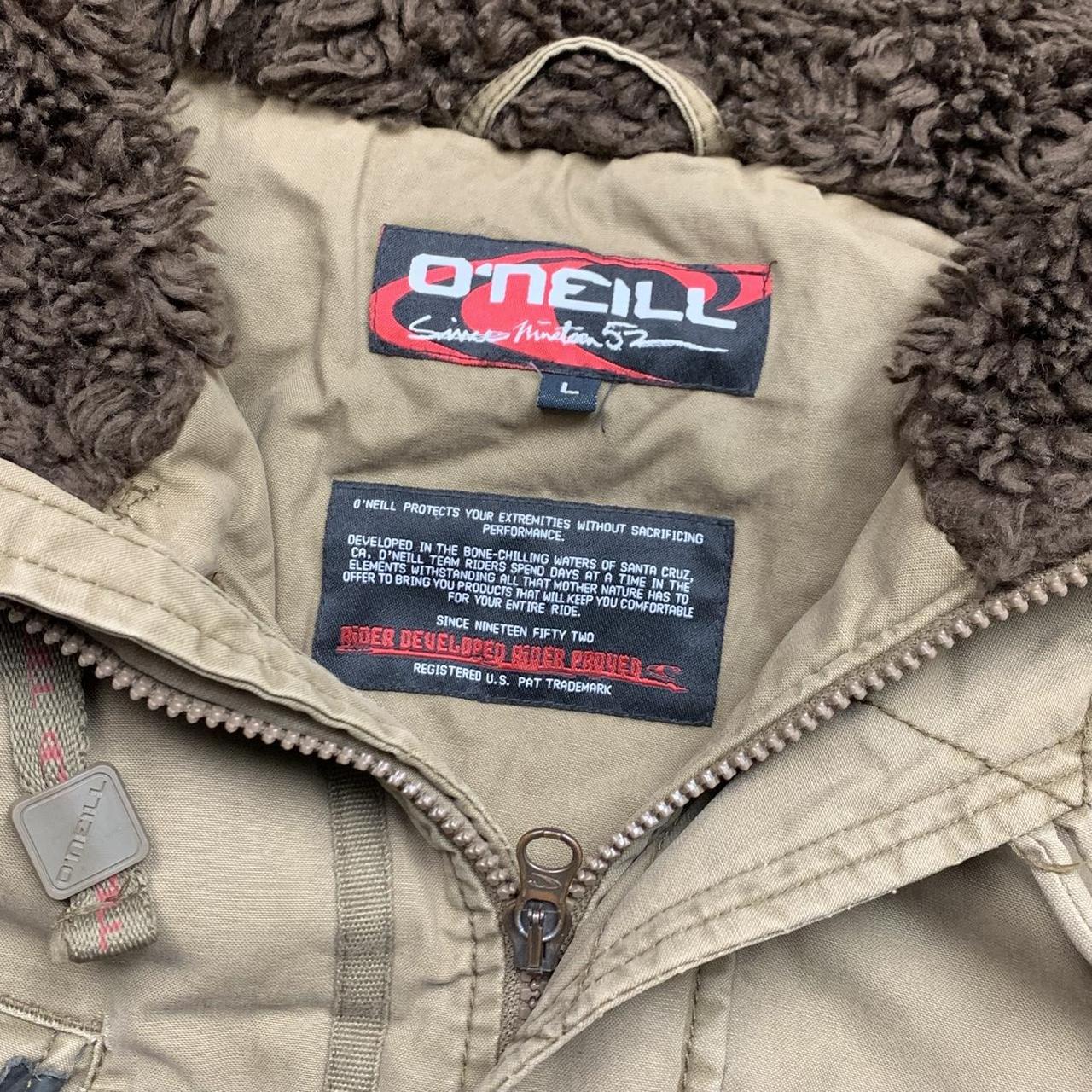 O'Neill 00s beige cream fur hood utilised parka