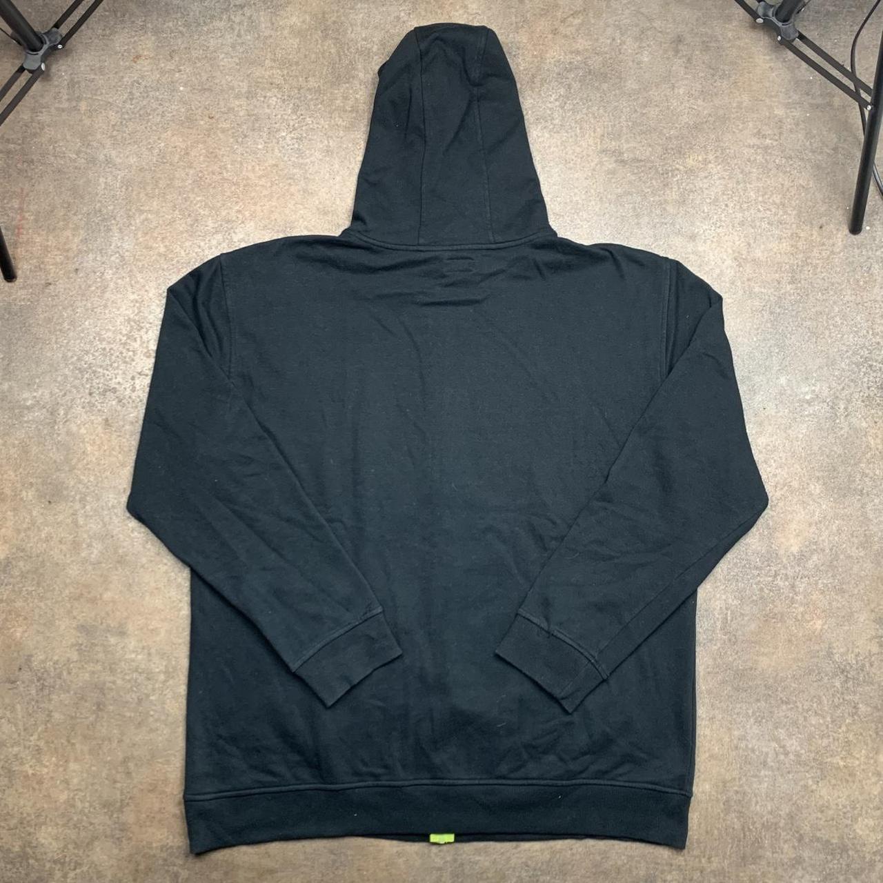 DC Shoes 00s black green graphic boxy zip hoodie