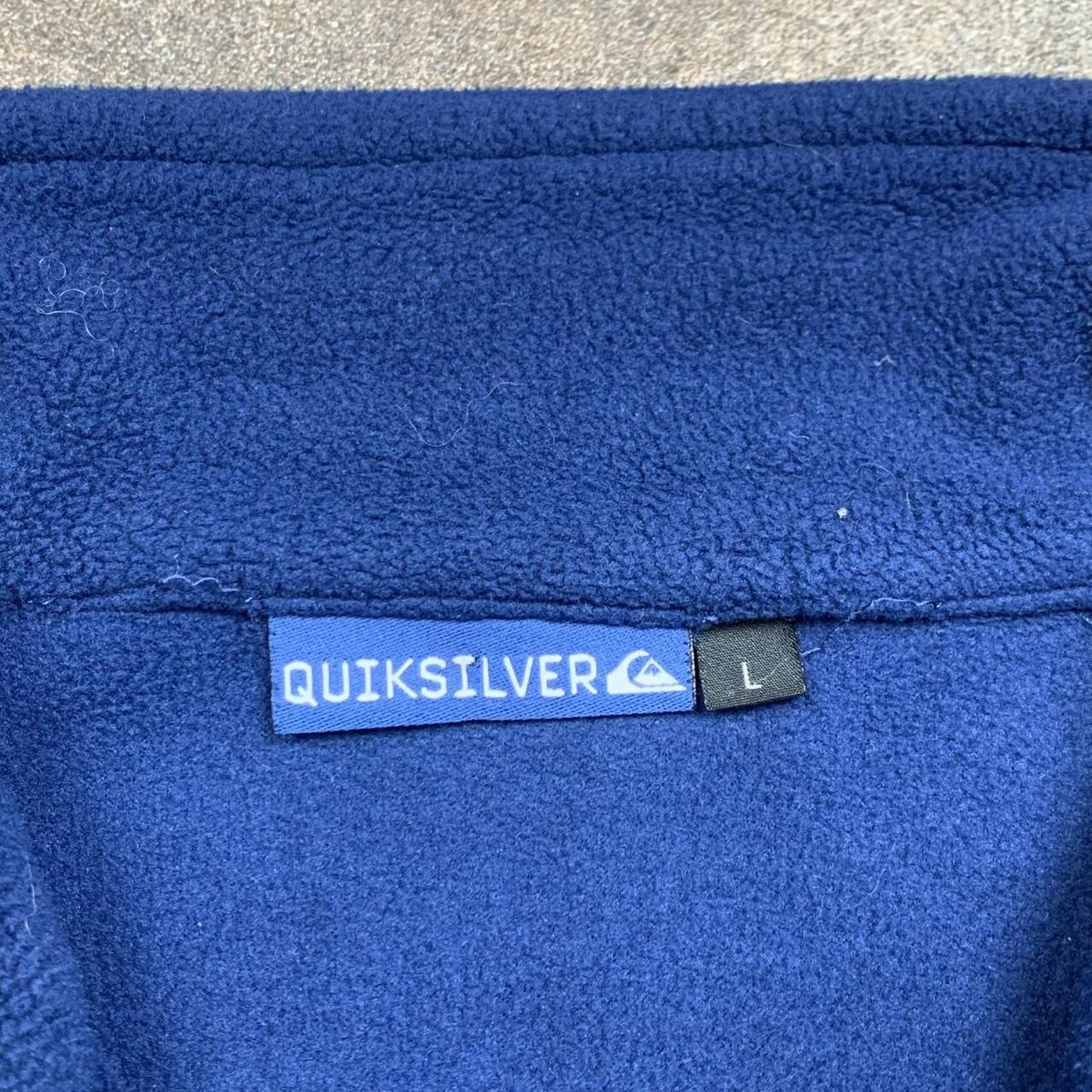 Quiksilver 90s polartec navy logo zip fleece