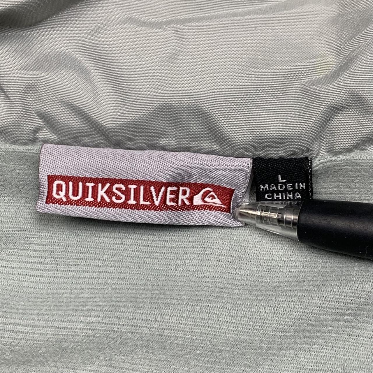 Quiksilver 90s light grey navy rain coat
