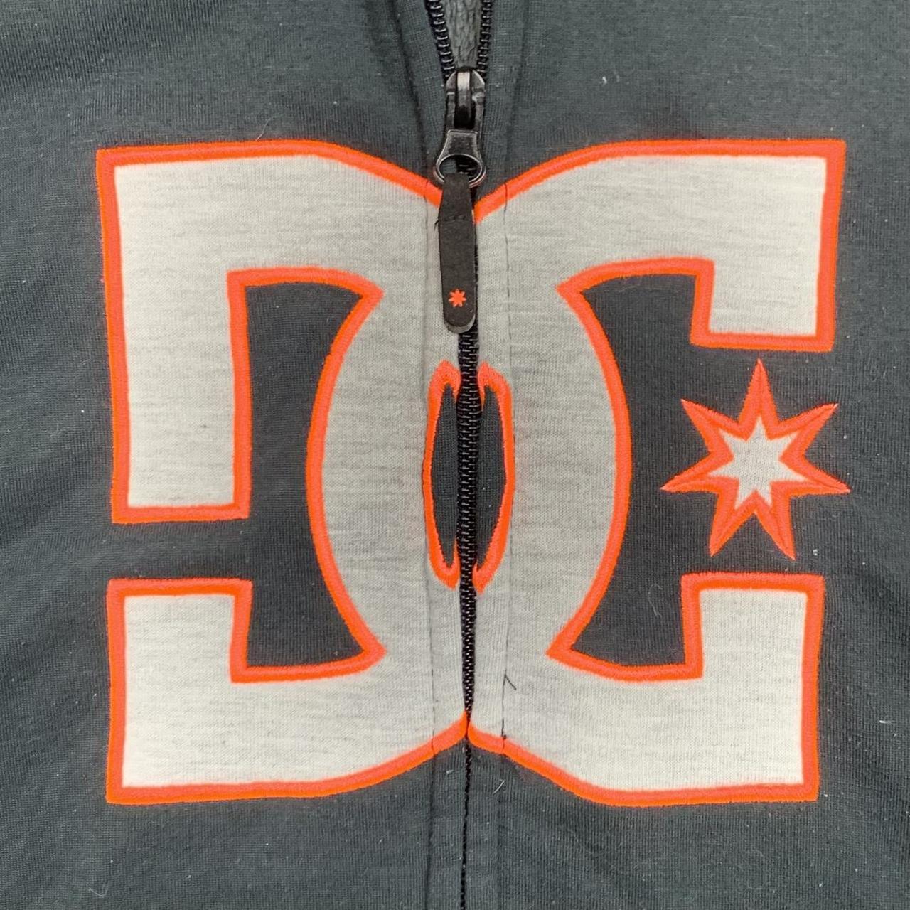 DC Shoes grunge black zip fleece lined hoodie
