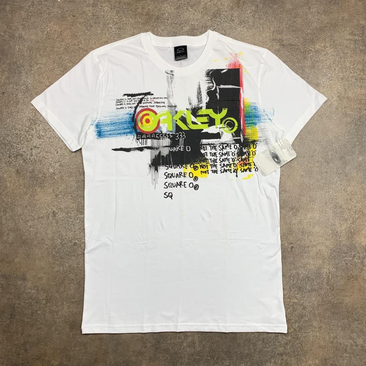 Oakley vintage Y2K white graphic slim fit tee