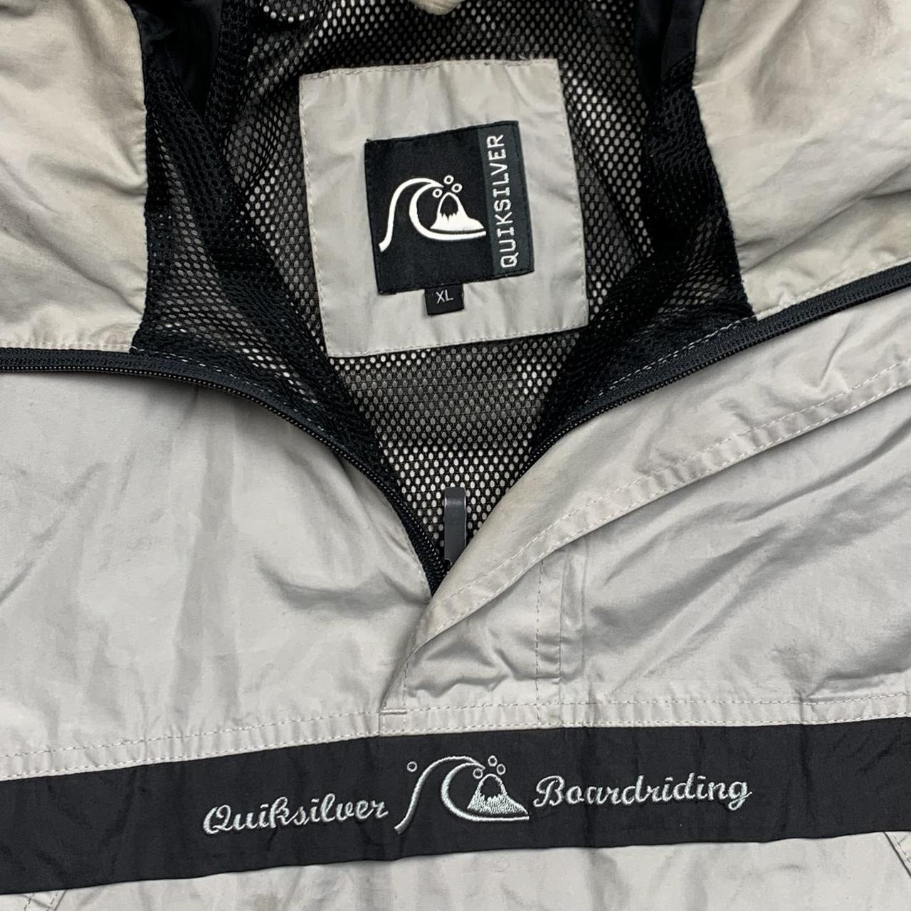 Quiksilver Silver Edition 90s utilised graphic white jacket