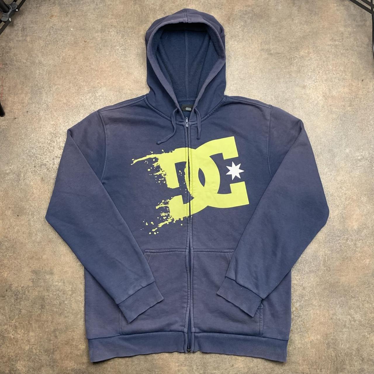 DC Shoes 00s navy faded graphic zip hoodie