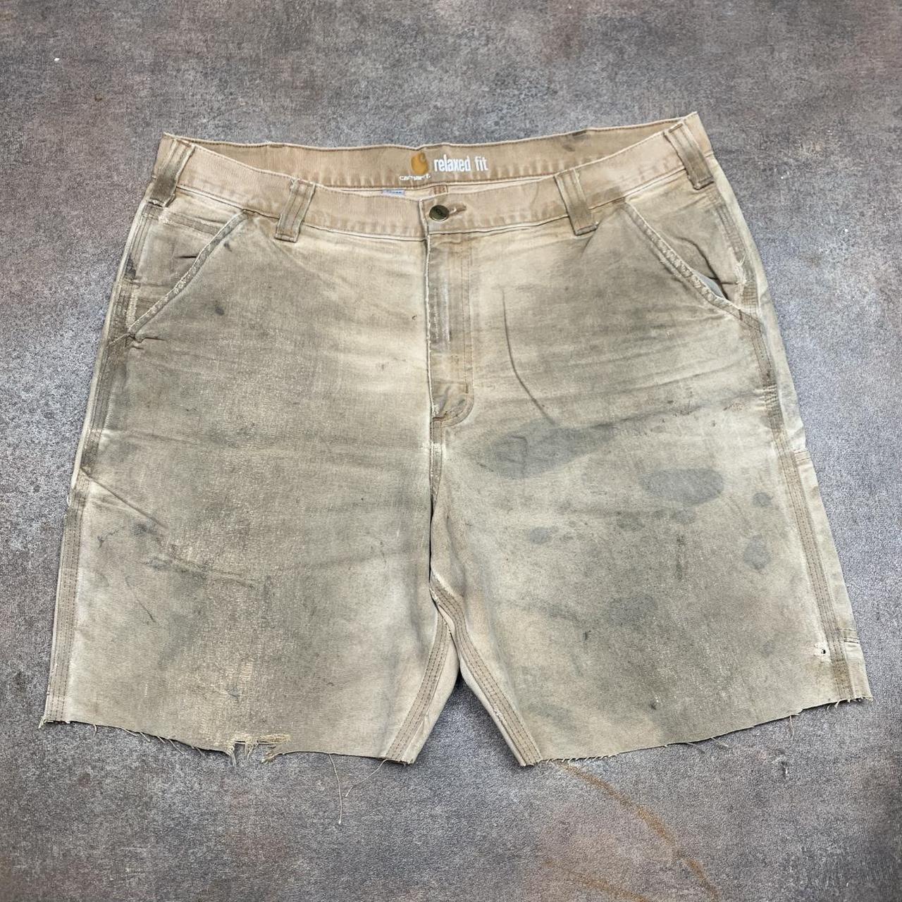 Carhartt 00s beige carpenter baggy jorts