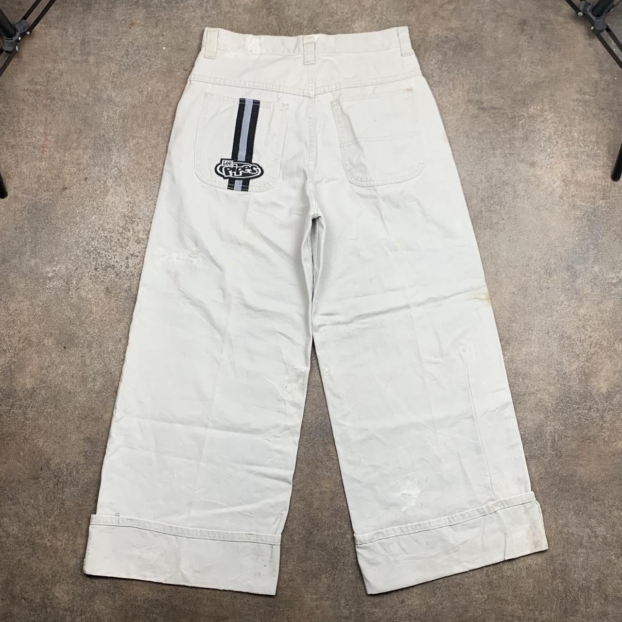 Lee Pipes 00s baggy cream white jeans
