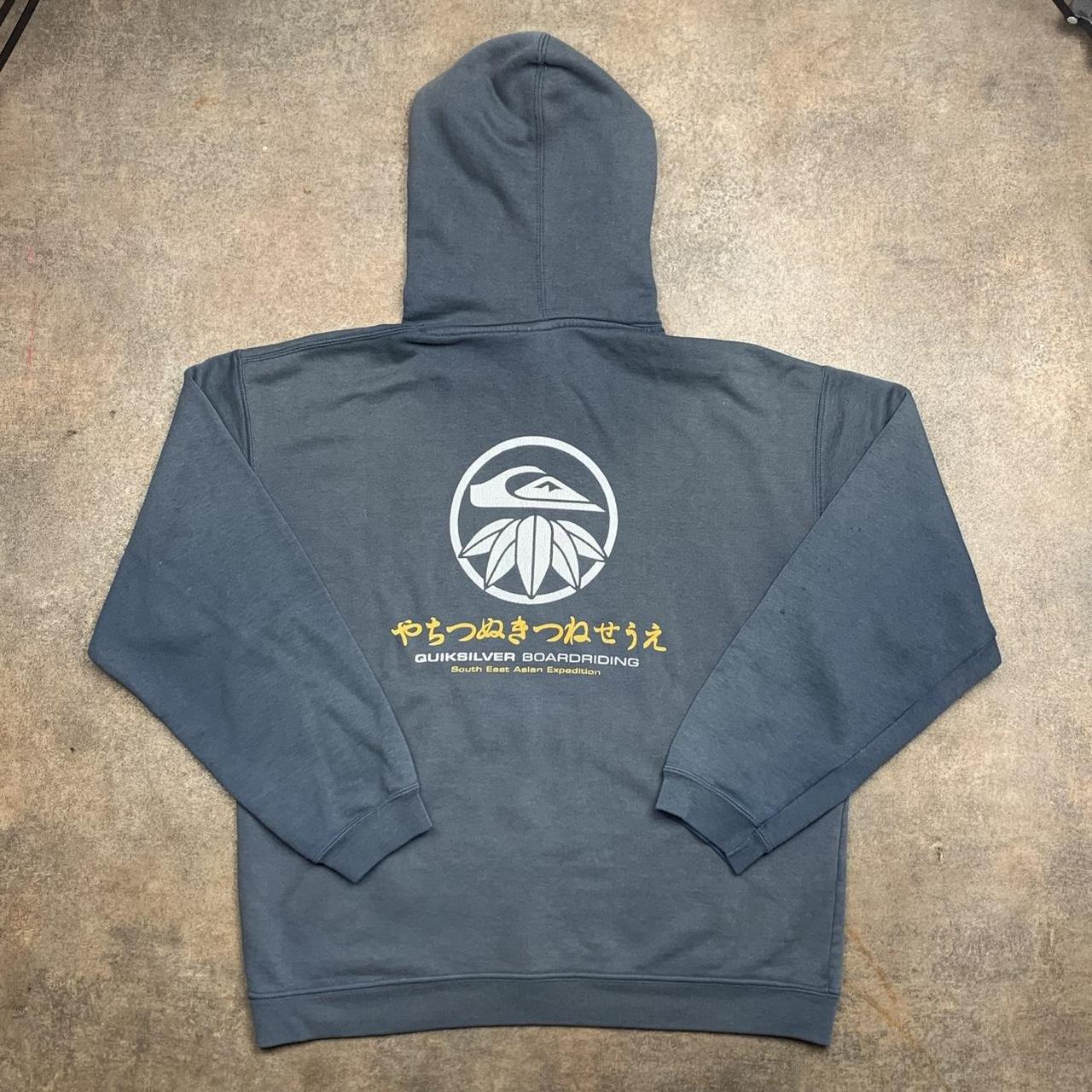 Quiksilver 90s blue graphic hoodie