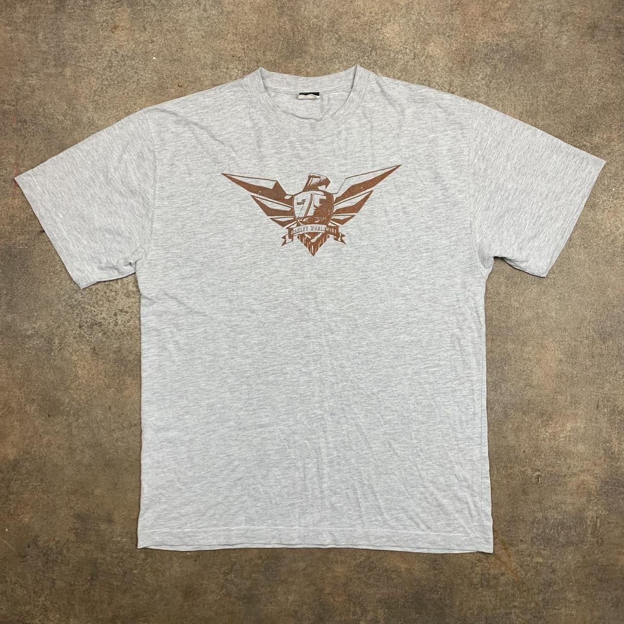 Oakley 00s cut and sew graphic grey tee