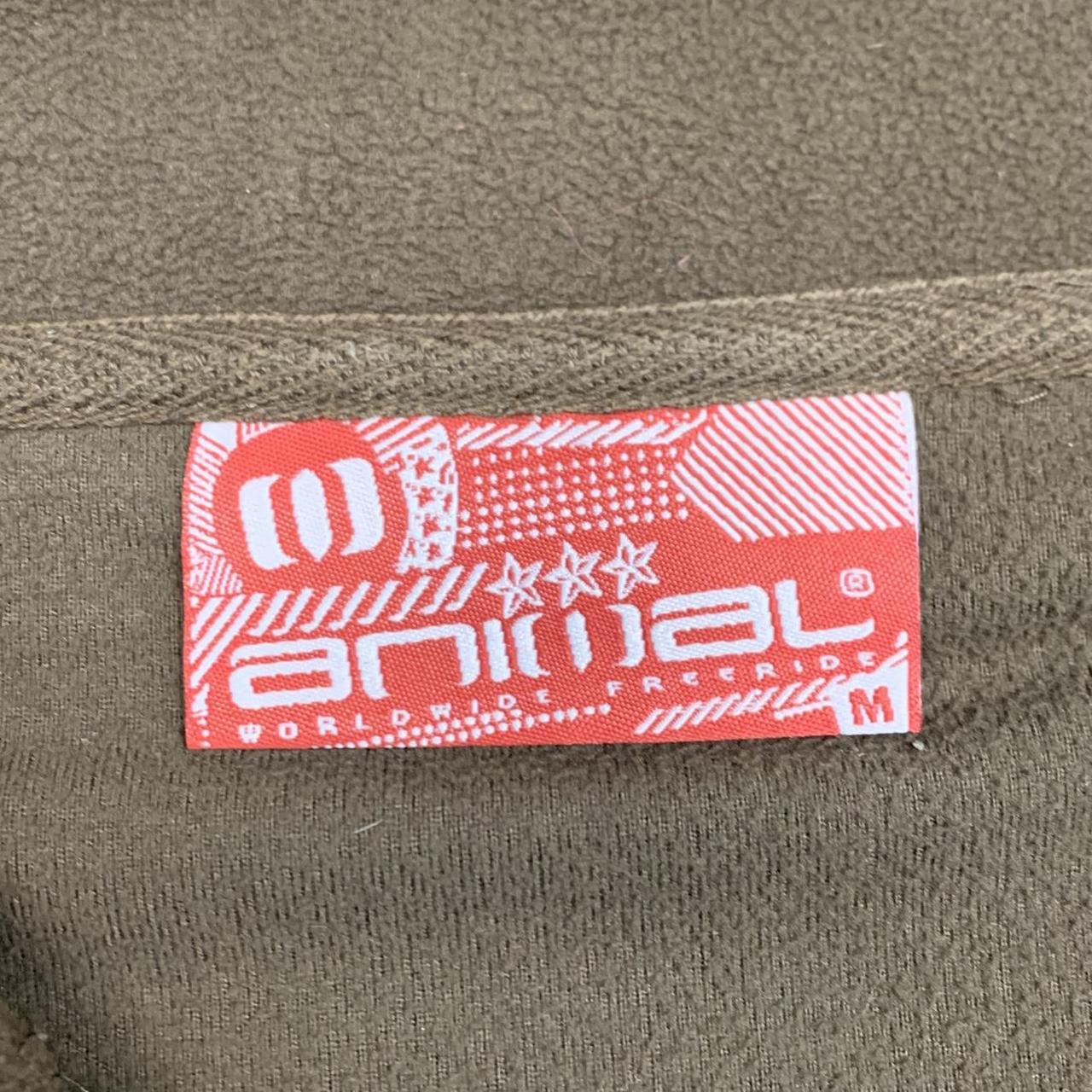 Animal 00s graphic brown quarter zip fleece