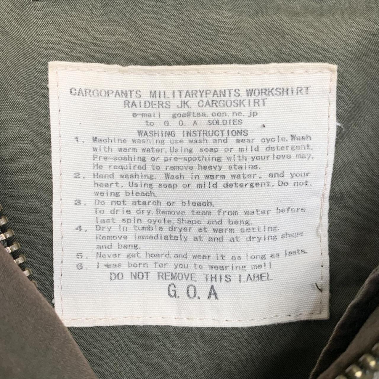 G.O.A. 00s khaki fur hood utilised long coat
