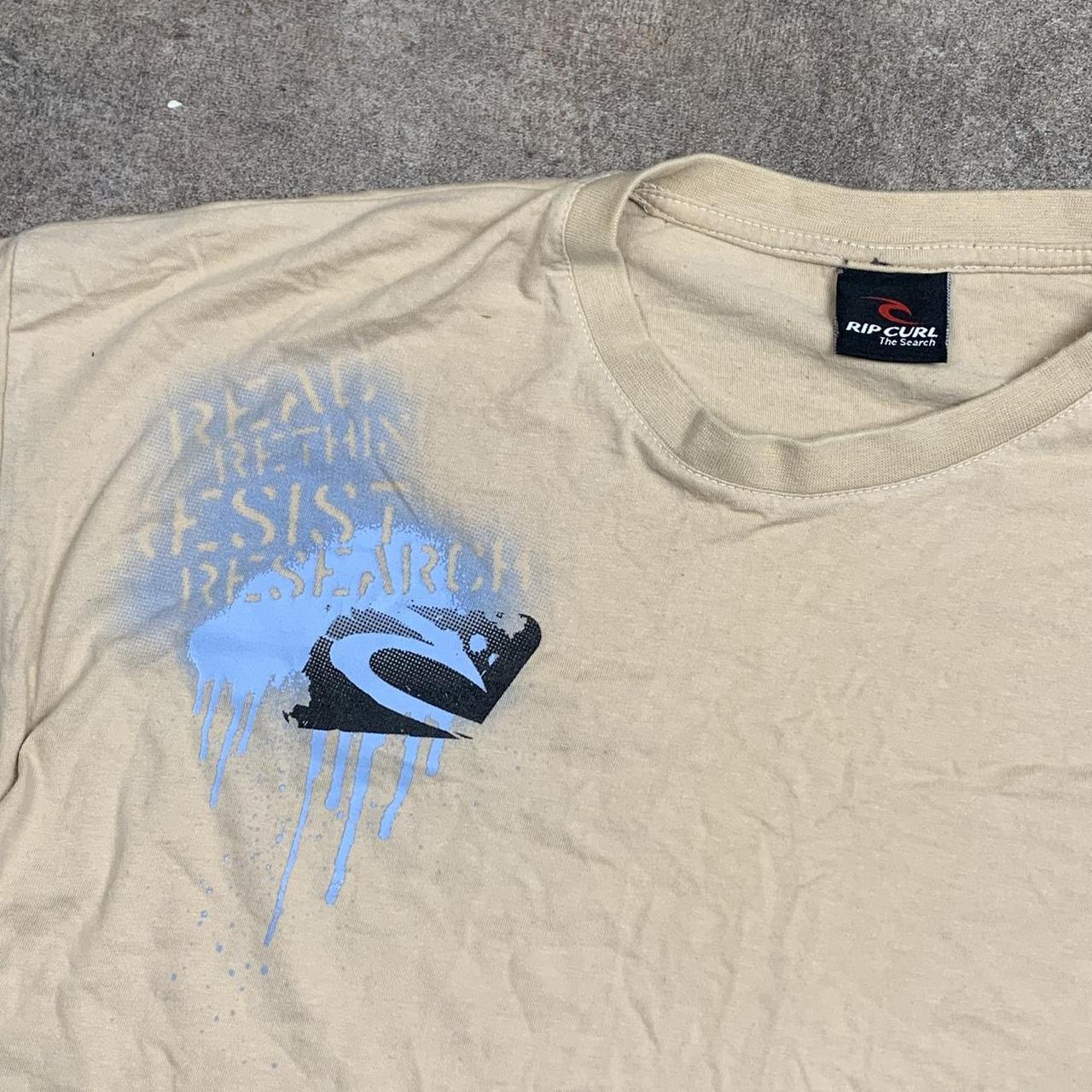 Rip Curl 00s cream beige graphic tee