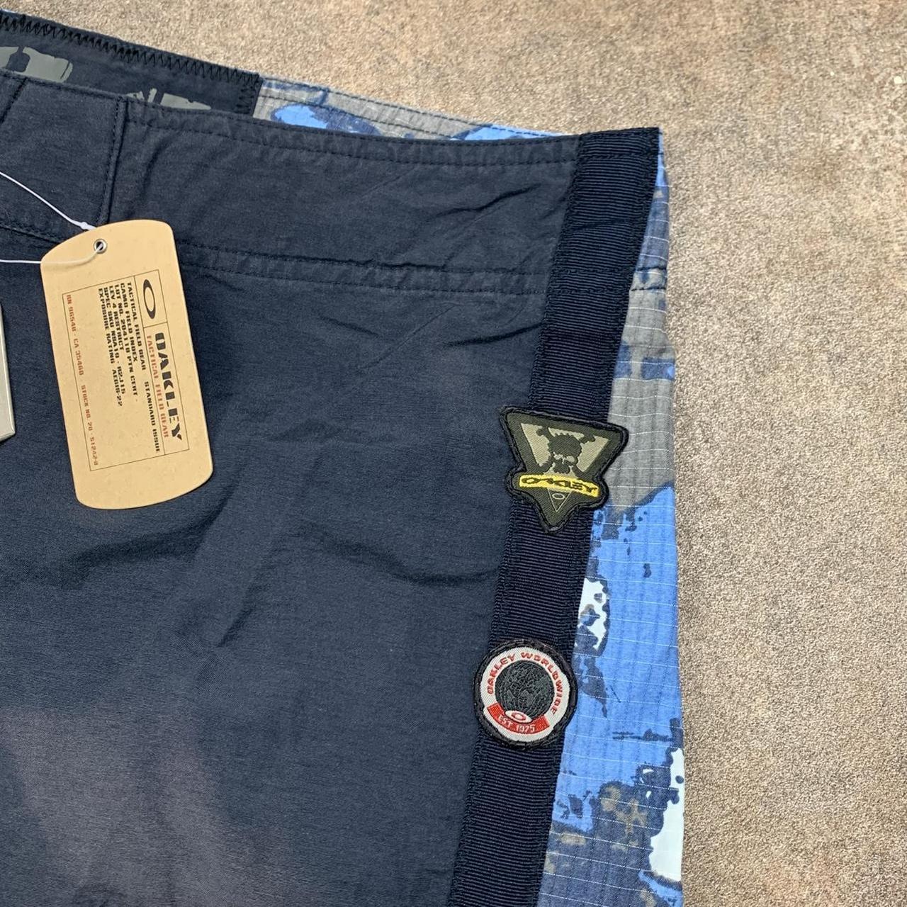 Oakley 00s navy blue camo graphic boardshorts