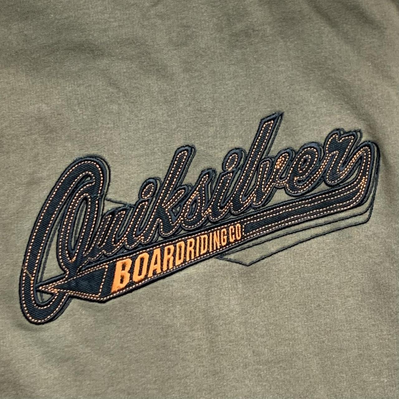 Quiksilver 90s graphic brown zip hoodie