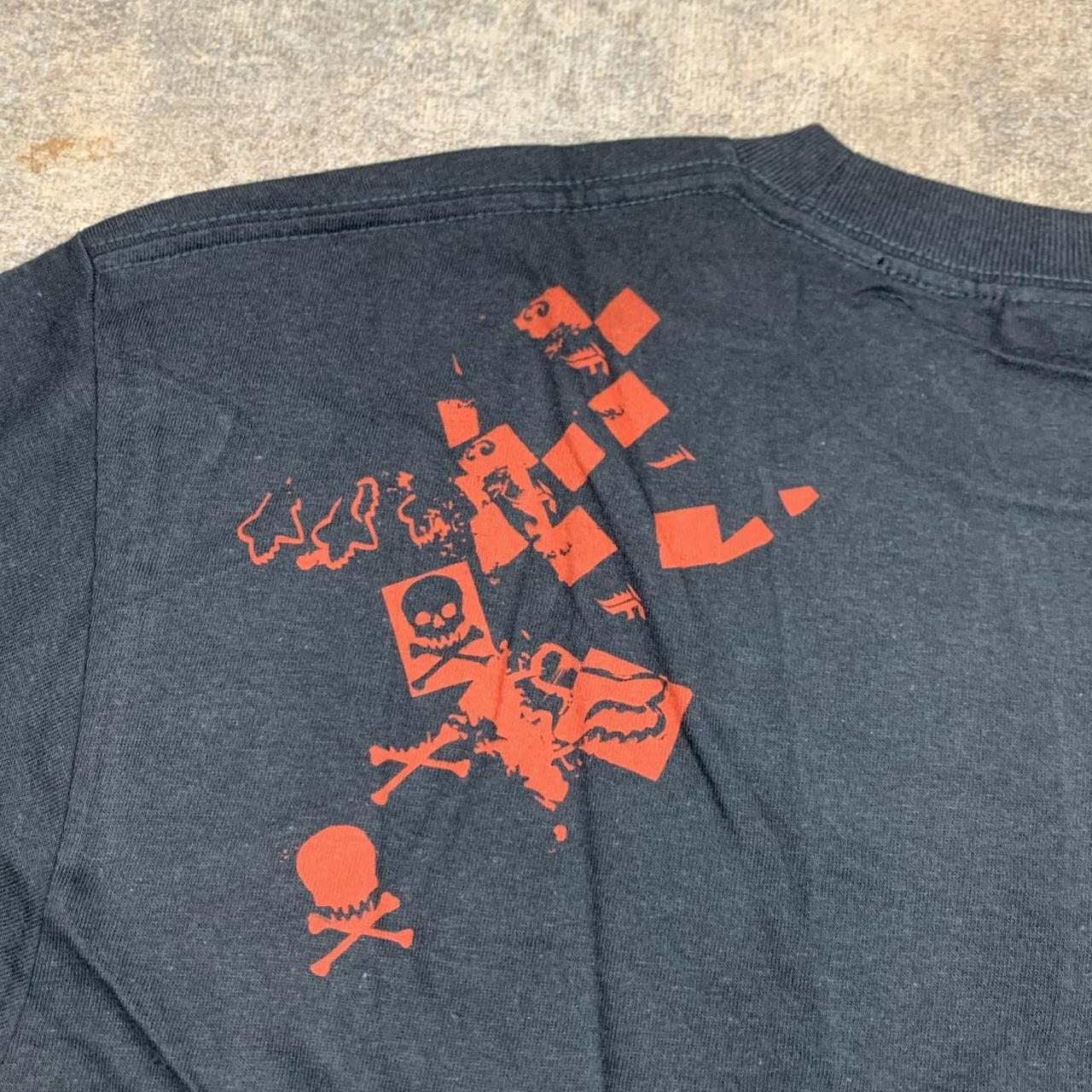 Fox Racing 00s black grunge graphic tee