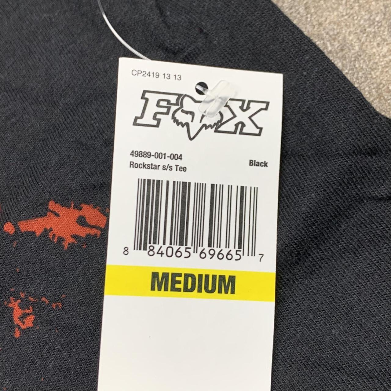 Fox Racing 00s black grunge graphic tee