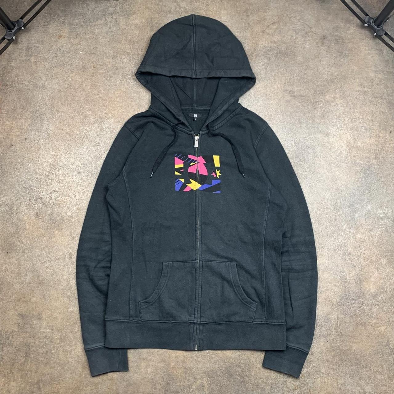 DC Shoes 00s black graphic zip hoodie