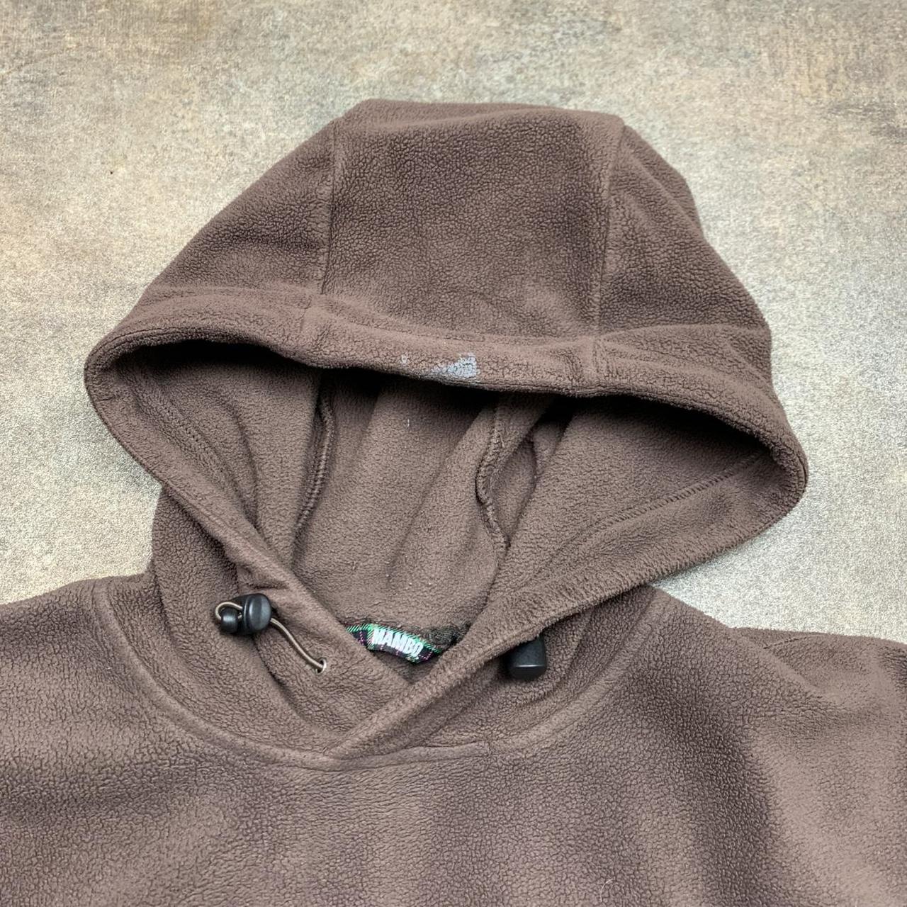 Mambo 00s graphic brown boxy fleece hoodie