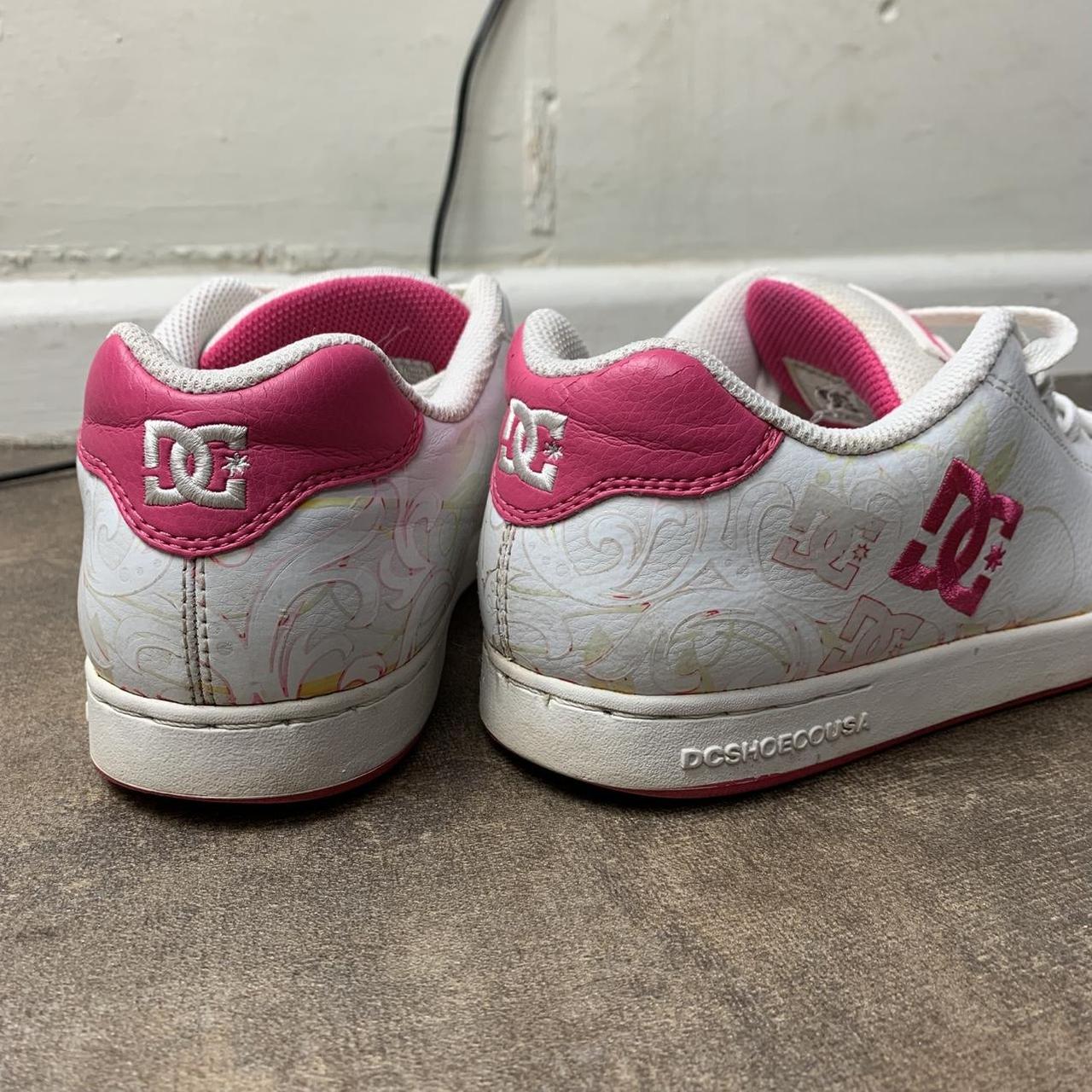 DC Shoes Pixie 00s white pink graphic grunge trainers