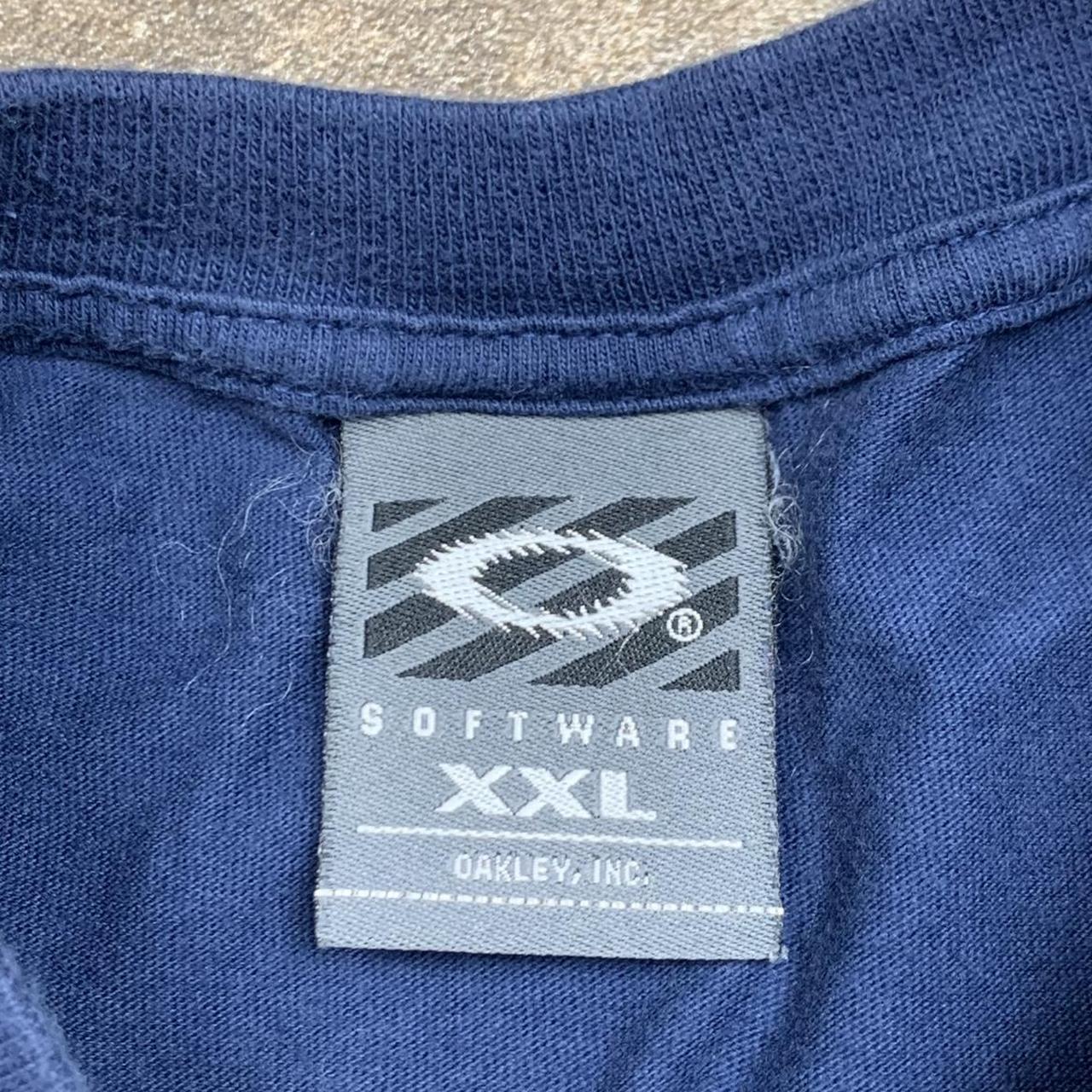 Oakley Software 90s flame graphic navy long sleeve tee