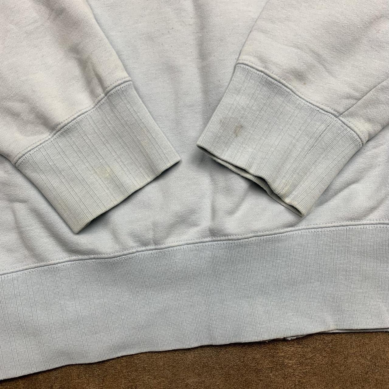 Hurley 00s graphic pale blue baggy zip hoodie