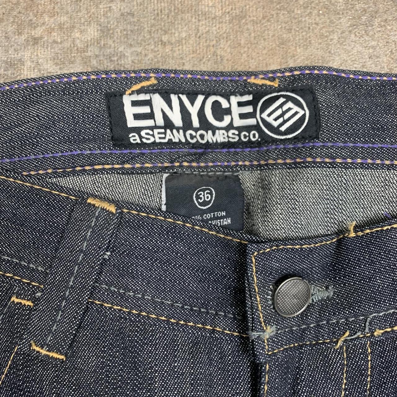 Enyce 00s grey navy baggy graphic denim jeans
