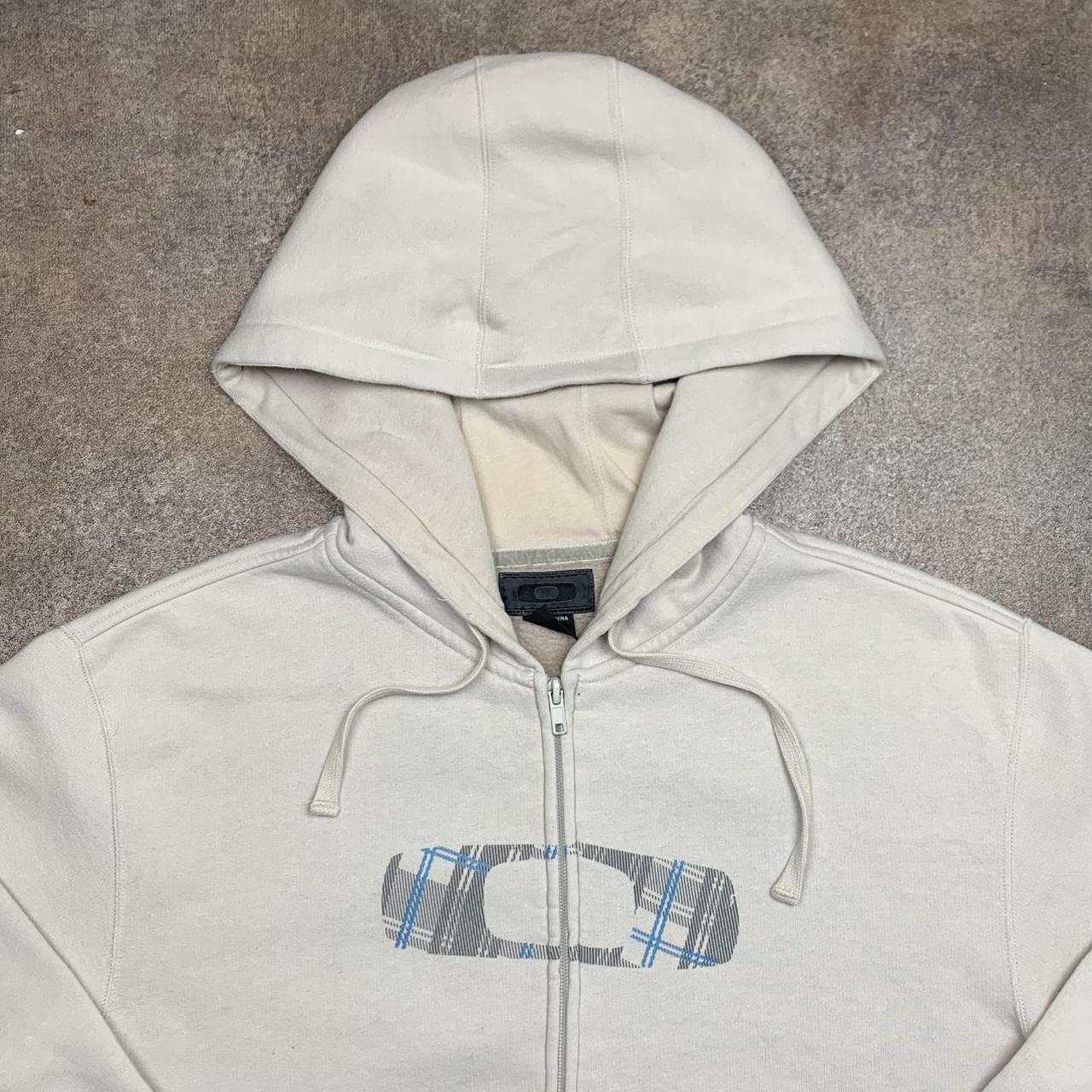 Oakley 00s cream graphic zip hoodie
