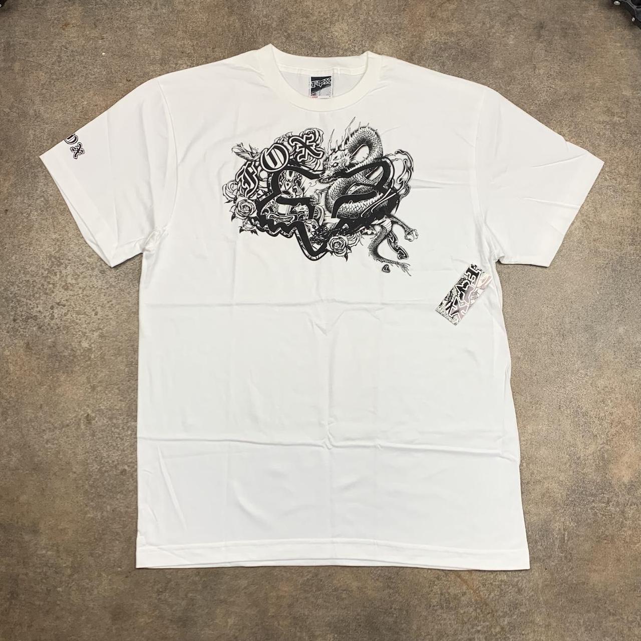 Fox Racing 00s white black graphic tee