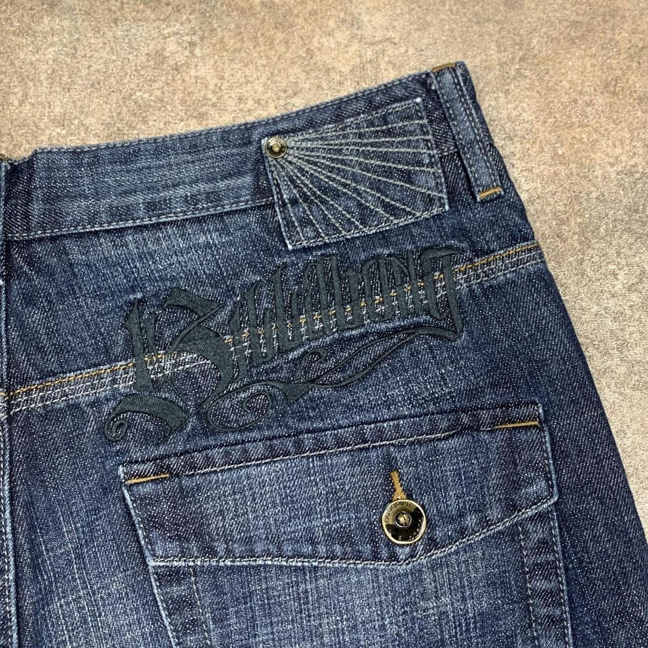 Billabong 00s graphic navy baggy denim jorts