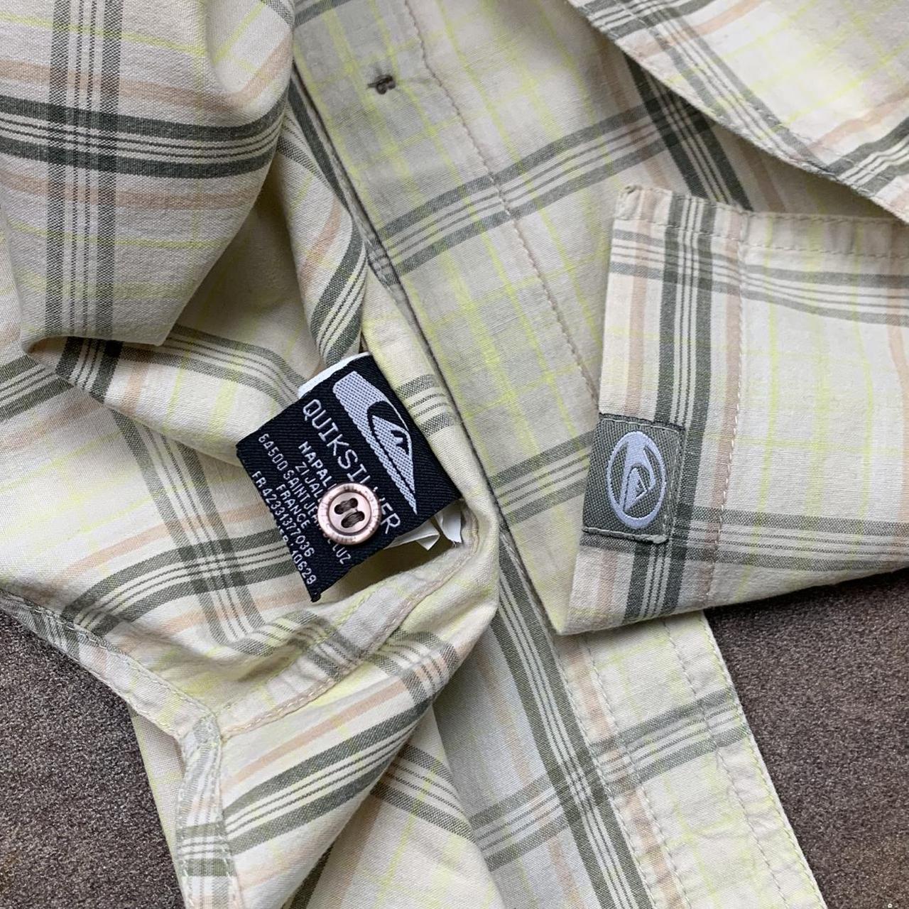 Quiksilver 90s plaid cream boxy shirt