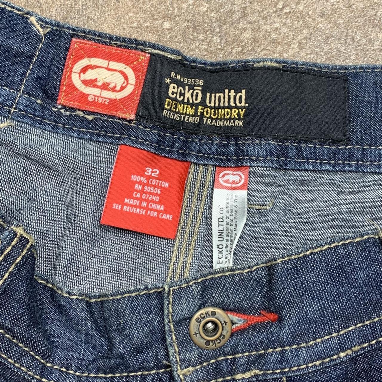 Ecko Unltd. 00s navy baggy graphic carpenter jorts