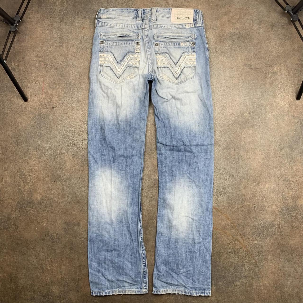 Affliction 00s blue washed baggy denim jeans