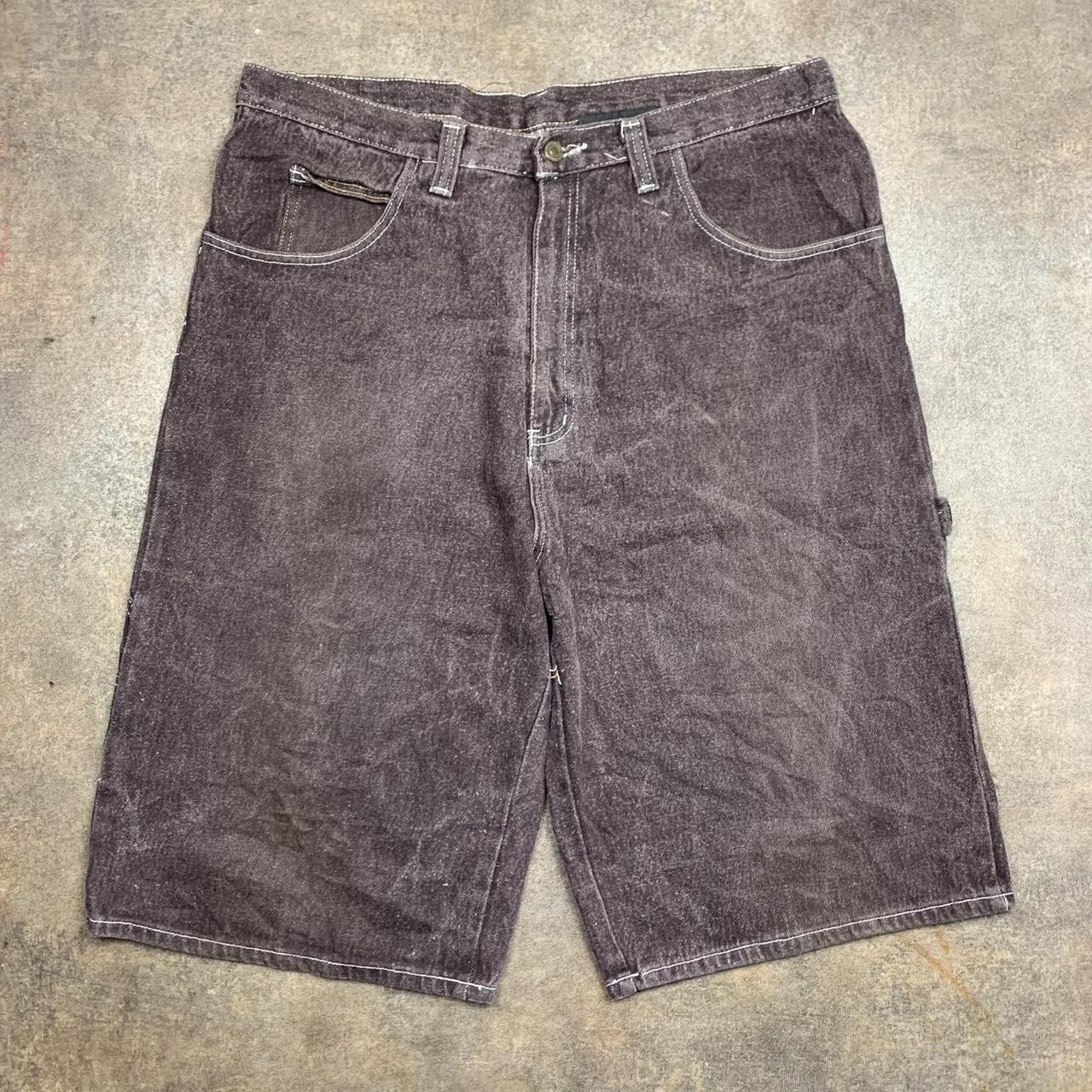 Rocawear 90s brown-purple carpenter baggy denim jorts