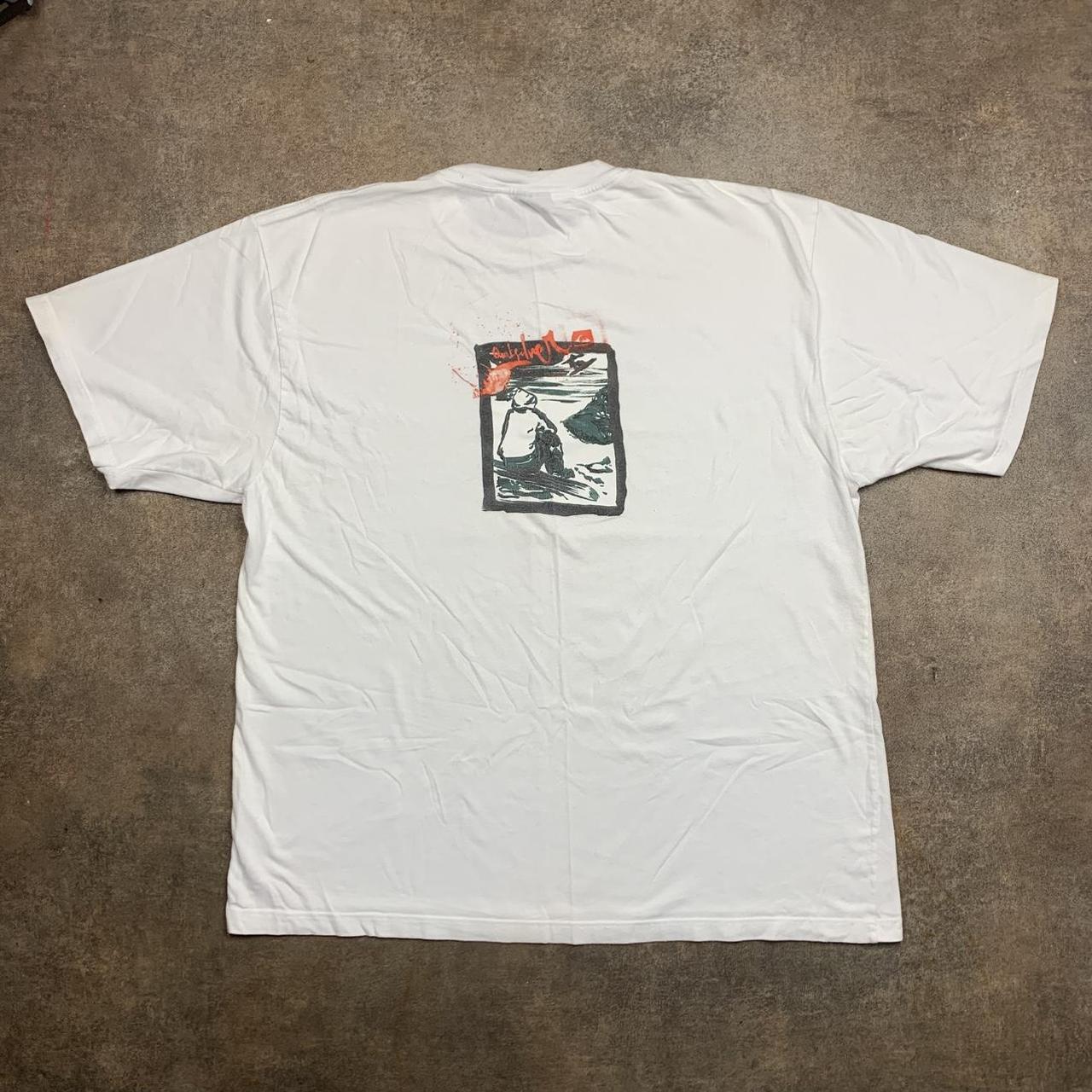 Quiksilver 90s white graphic tee