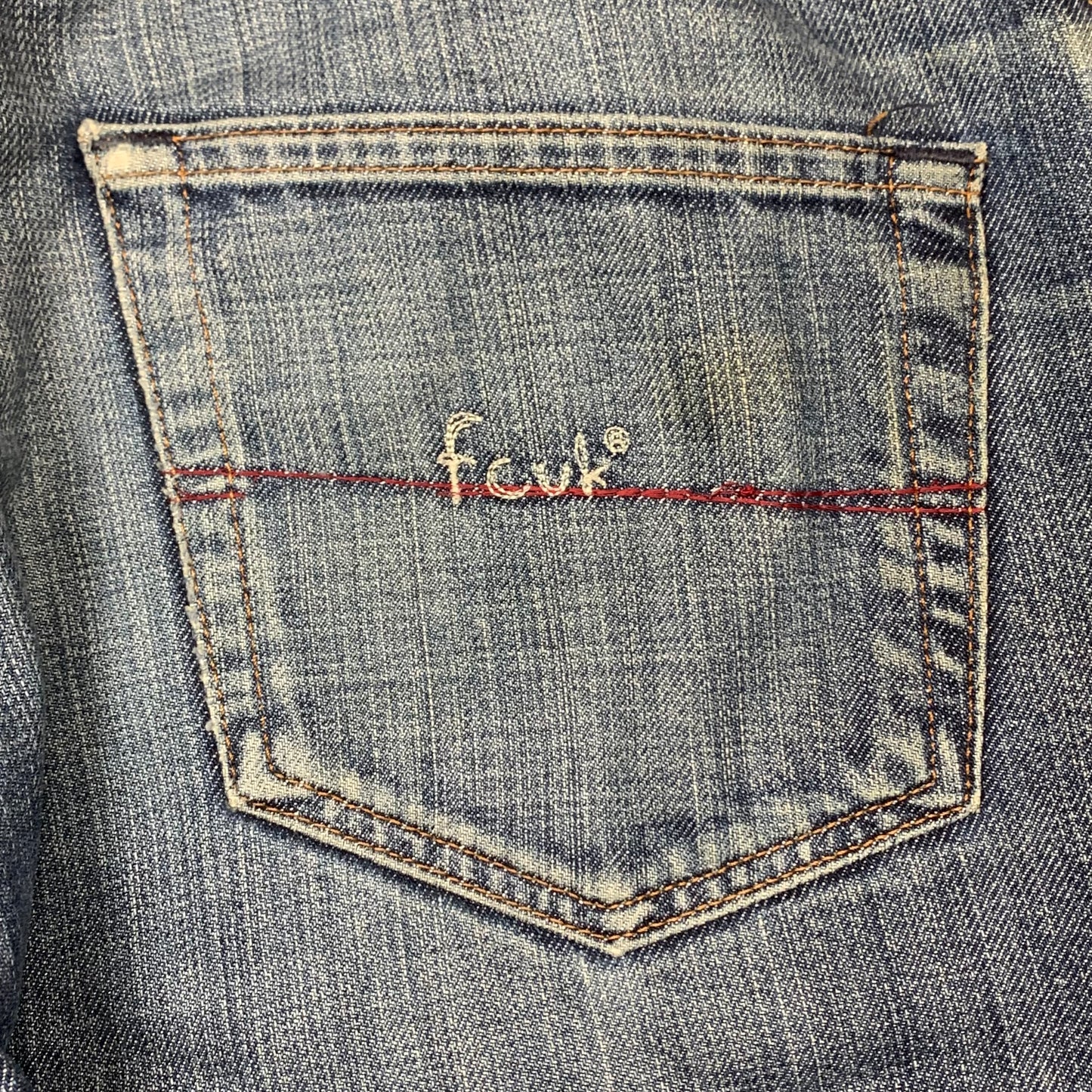 FCUK 00s baggy faded jeans (34")