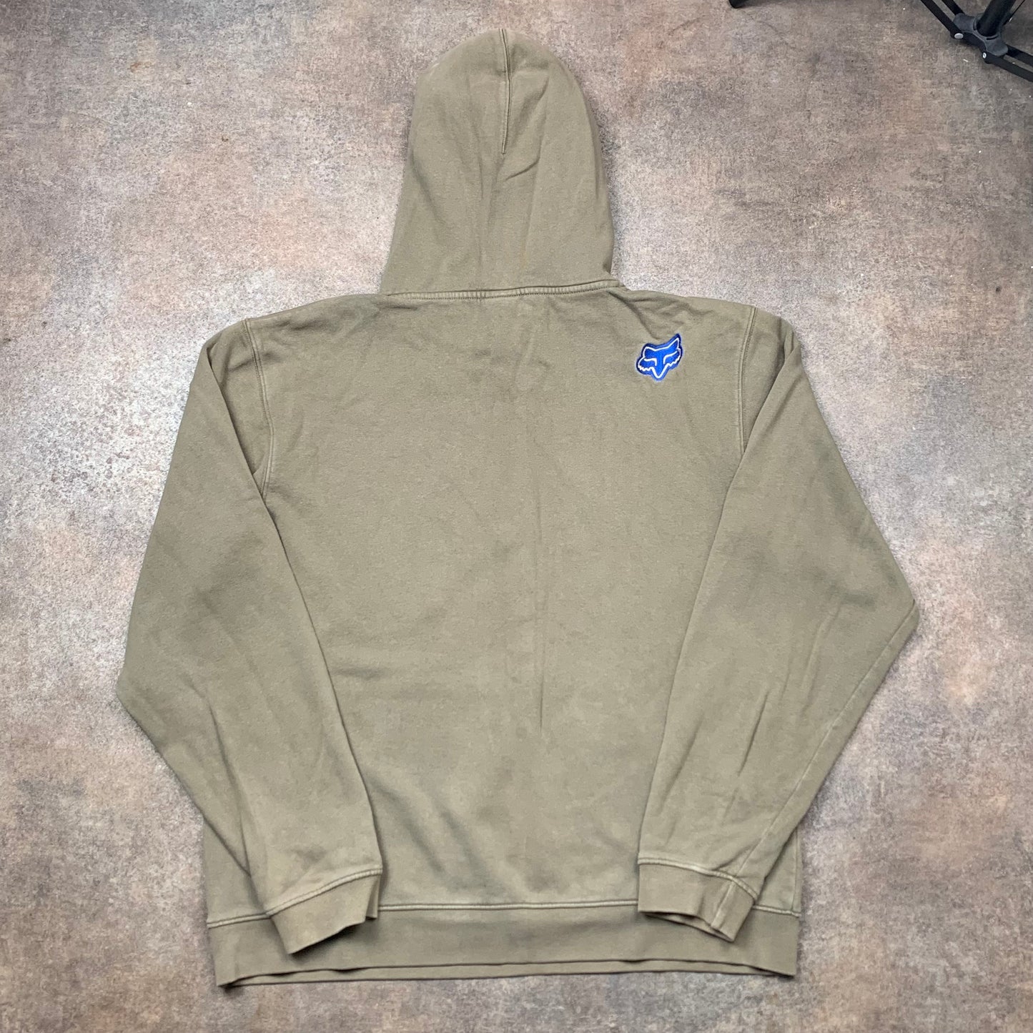 Fox Racing 00s brown boxy graphic hoodie (M)