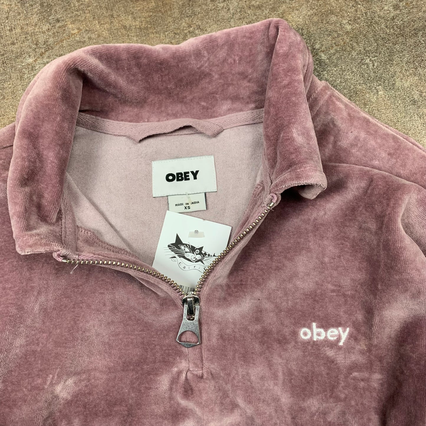 Obey Women's deadstock crop jumper (XS)